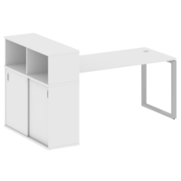 Стол METALL SYSTEM письменный на О-образном м/к с опорным шкафом-купе  БО.РС-СШК-3.4  2010*1120*1098 мм